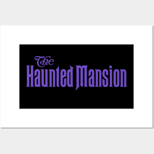 HAUNTED MANSION - logo - purple Posters and Art